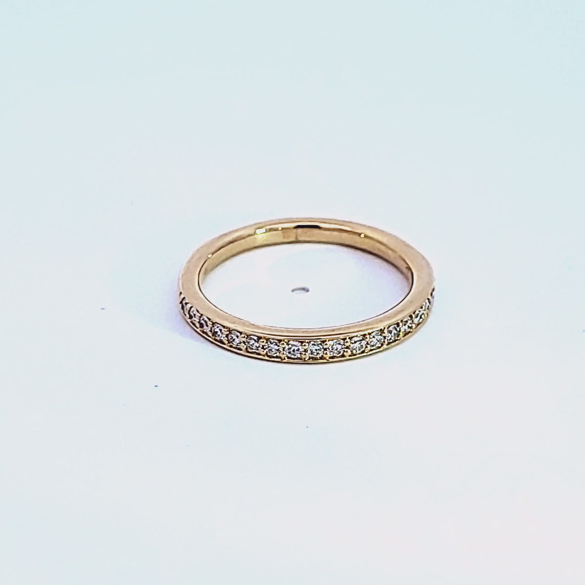 1/4ct. t.w. Diamond Beadset Channel Anniversary Ring in 14K Yellow Gold