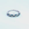 7/8ct. t.w. Blue and White Newborn Lab Created Diamond Fashion Ring in 14K White Gold