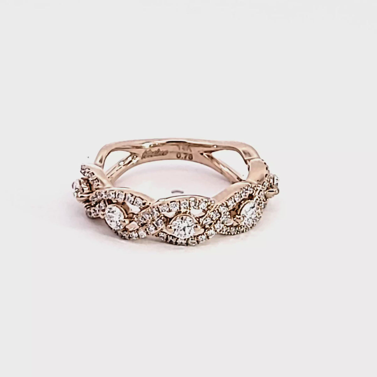 3/4ct. t.w. Diamond Braided Fashion Ring in 14K Yellow Gold