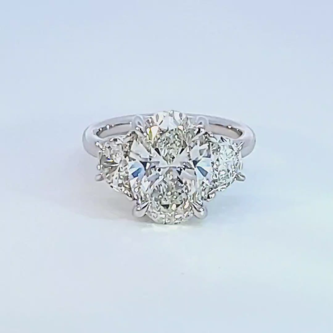 5ct. t.w. Oval Cut Newborn Lab Created Diamond Engagement Ring in 14K White Gold