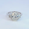 3 7/8ct. t.w. Oval Cut Newborn Lab Created Diamond Engagement Ring in 14K White Gold