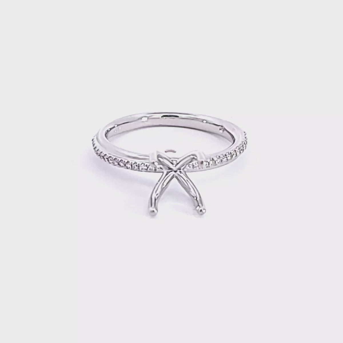 1/14ct. t.w. Diamond Engagement Ring in 14K White Gold