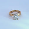 3 1/10ct. t.w. Radiant Cut Newborn Lab Created Diamond Engagement Ring in 14K Yellow Gold