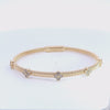 3/4ct. t.w. Diamond Clover Bangle Bracelet in 14K Yellow Gold