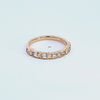 3/4ct. t.w. Emerald Cut Diamond Anniversary Bezel Ring in 14K Yellow Gold