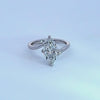 2ct. Marquise Cut Newborn Lab Created Diamond Solitaire Engagement Ring in 14K White Gold