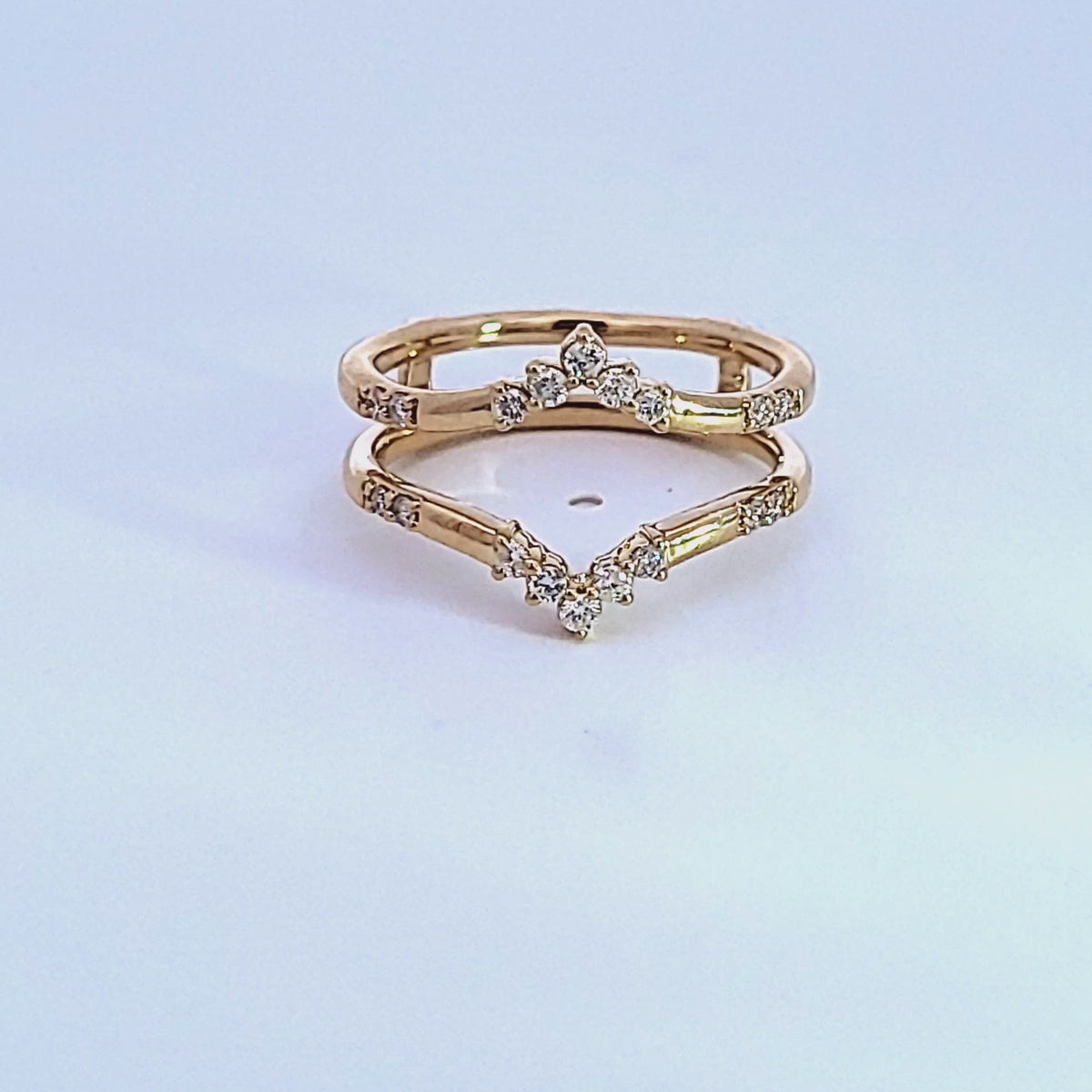1/4ct. t.w. Diamond Wedding Guard in 14K Yellow Gold