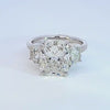 6ct. t.w. Cushion Cut Newborn Lab Created Diamond Engagement Ring in 14K White Gold