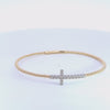 1/3ct. t.w. Diamond Cross Bracelet in 14K Yellow and White Gold