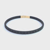 Black Titanium and 14K Yellow Gold Flexie Bangle Bracelet