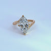 4ct. Marquise Cut Newborn Lab Created Diamond Solitaire Engagement Ring in 14K Yellow Gold