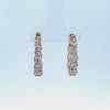 3ct. t.w. Diamond Hoop Earrings in 14K Yellow Gold