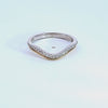 1/7ct. t.w. Diamond Curved Anniversary Ring in 14K White and Yellow Gold