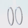 1 9/10ct. t.w. Newborn Lab Created Diamond Hoop Earrings in 14K White Gold