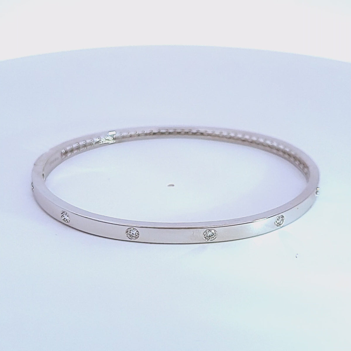 1/3ct. t.w. Diamond Bangle Bracelet in 14K White Gold
