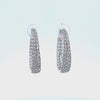 3ct. t.w. Diamond Pave Hoop Earrings in 14K White Gold