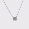 1/8ct. t.w. Diamond Square Pendant in 10K White Gold