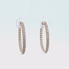 9/10ct. t.w. Newborn Lab Created Diamond Hoop Earrings in 14K Yellow Gold