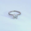 1 7/10ct. t.w. Round Cut Newborn Lab Created Diamond Engagement Ring in 14K White Gold
