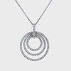 7/8ct. t.w. Diamond Three Circle Pendant in 14K White Gold
