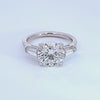 3 5/8ct. t.w. Round Cut Newborn Lab Created Diamond Engagement Ring in 14K White Gold