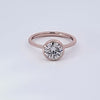 1.74ct. Round Cut Newborn Lab Created Bezel Solitaire Engagement Ring in 14K Rose Gold
