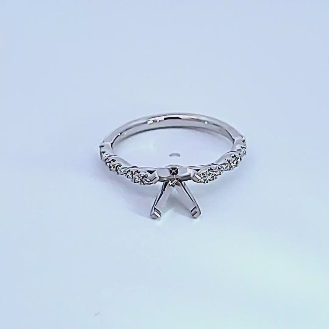 1/7ct. t.w. Diamond Engagement Ring in 14K White Gold