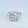3 7/8ct. t.w. Oval Cut Newborn Lab Created Diamond Engagement Ring in 14K White Gold
