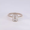2ct. Emerald Cut Newborn Lab Created Diamond Bezel Engagement Ring in 14K Yellow Gold