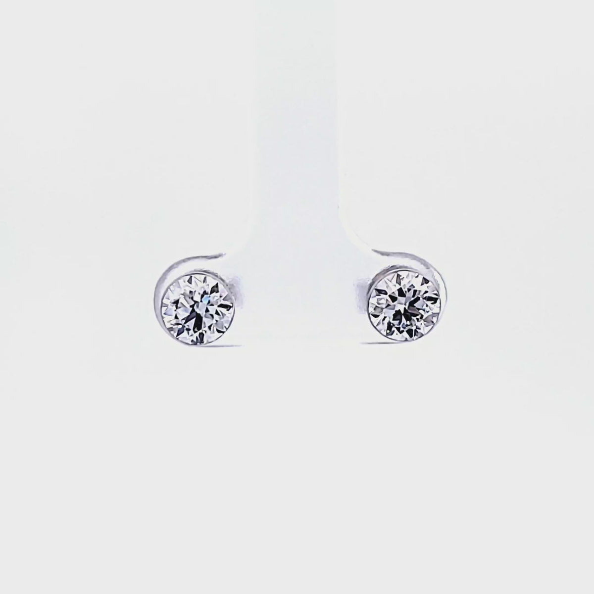1 1/2ct. t.w. Round Cut Newborn Lab Created Diamond Stud Earrings in 14K White Gold