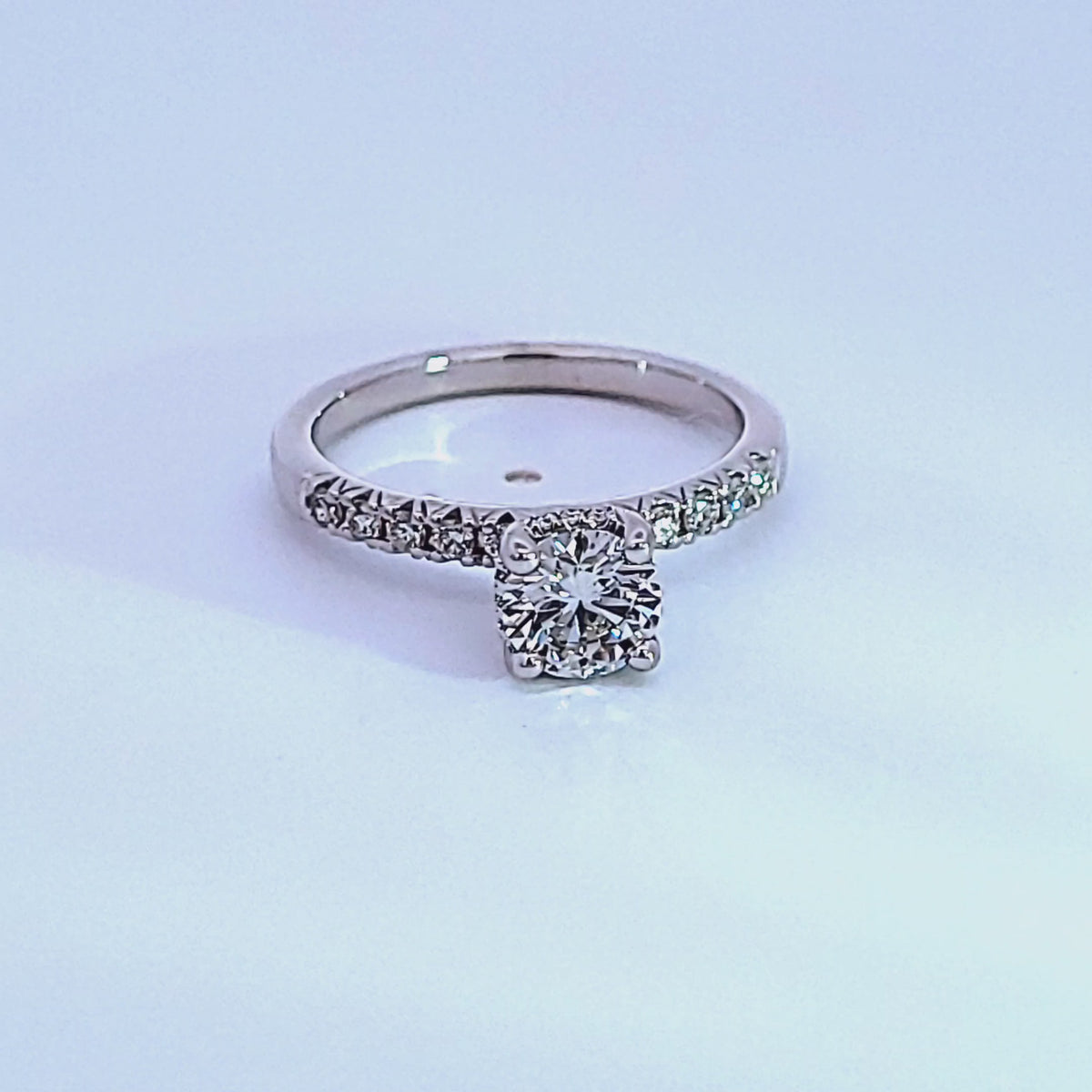 1ct. t.w. Newborn Lab Created Diamond Engagement Ring in 14K White Gold