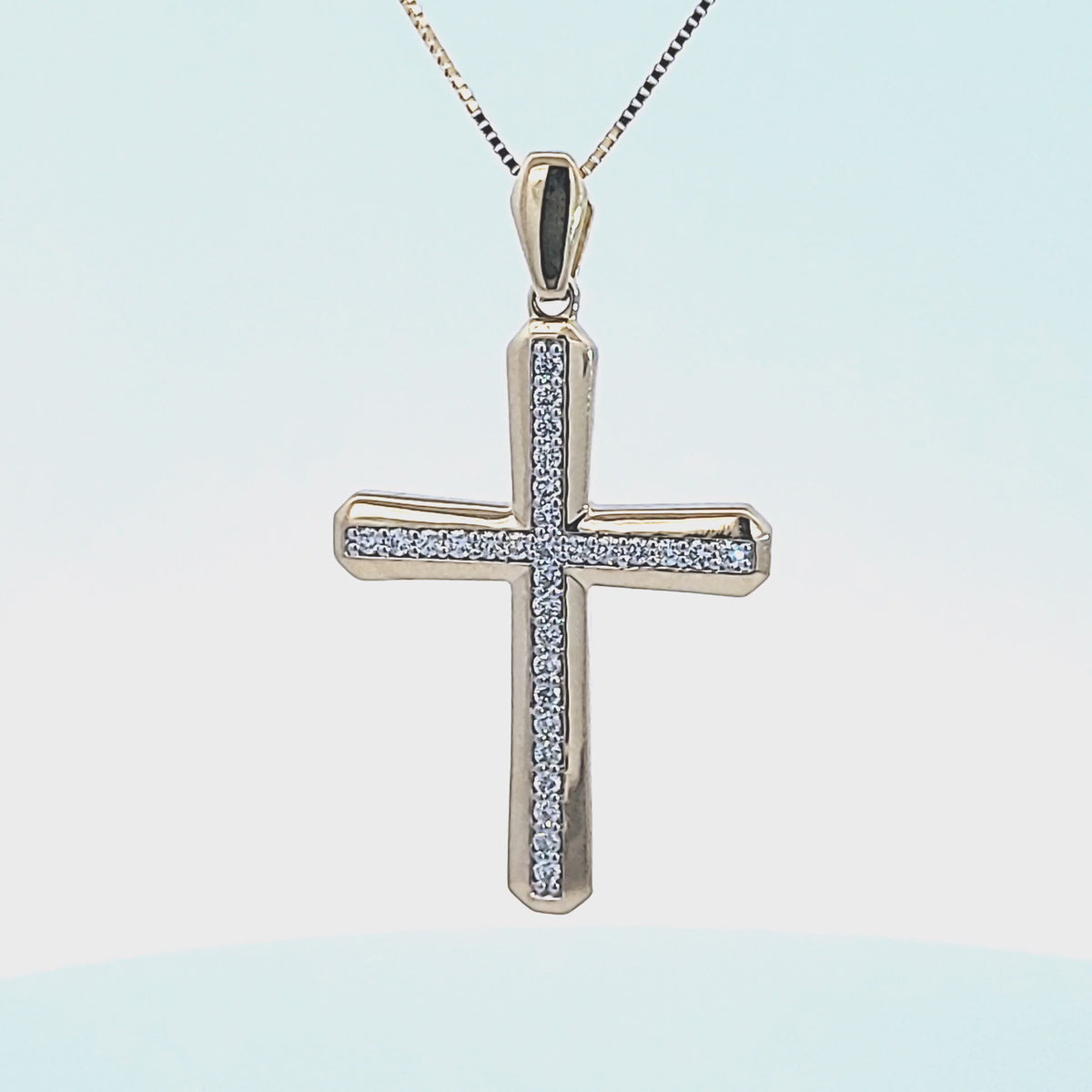 1/2ct. t.w. Diamond Cross Pendant in 10K Yellow Gold