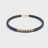 2/5ct. t.w. Black Diamond Flexie Bangle Bracelet in Titanium and 14K Yellow Gold