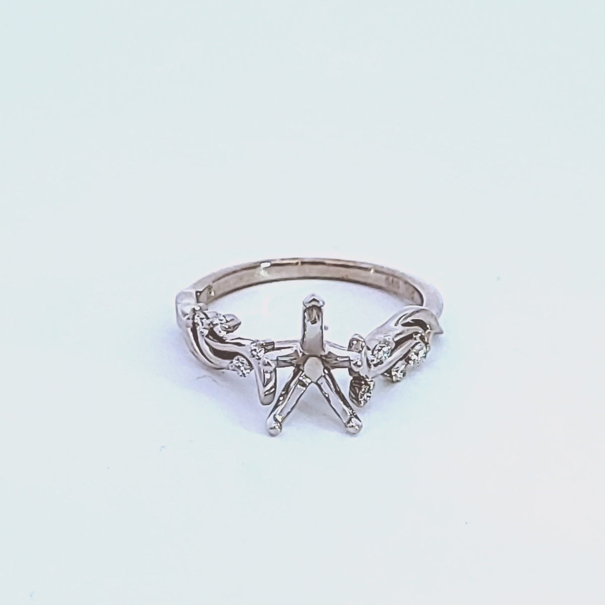 1/6ct. t.w. Diamond Engagement Ring in 14K White Gold