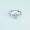 3/4ct. t.w. Oval Cut Newborn Lab Created Diamond Hidden Halo Engagement Ring in 14K White Gold
