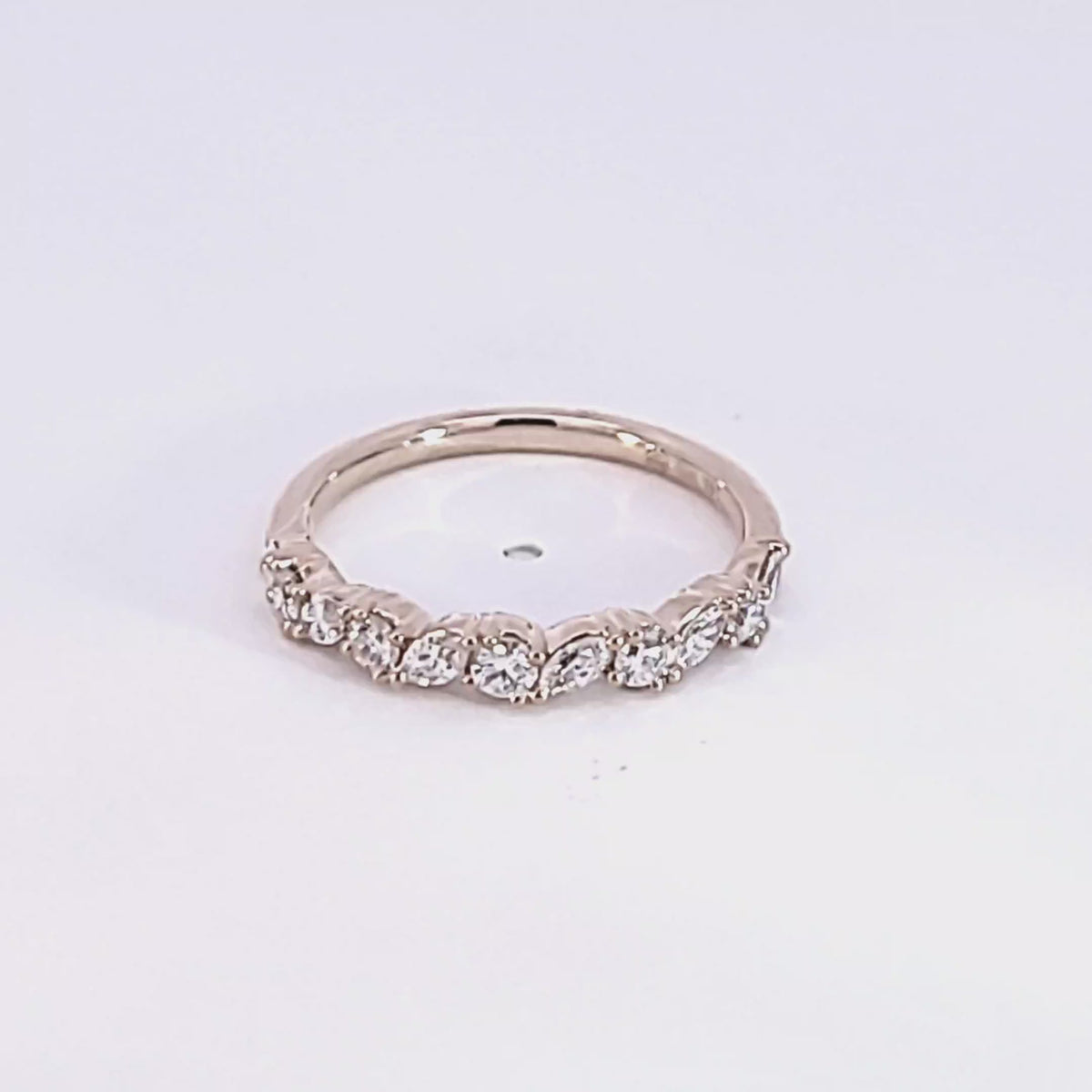 1/2ct. t.w. Marquise and Round Cut Fashion Ring in 14K Yellow Gold