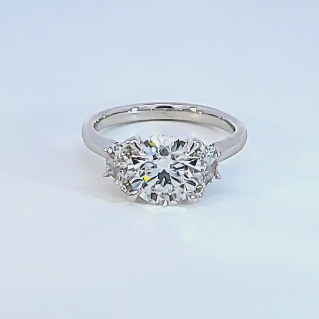2 1/2ct. t.w. Round Cut Newborn Lab Created Diamond Engagement Ring in 14K White Gold