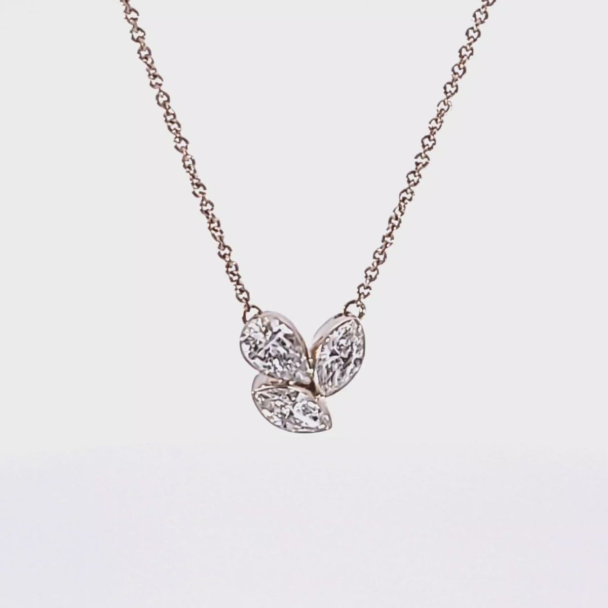 3/4ct. t.w. Marquise Cut Newborn Lab Created Diamond Fashion Pendant in 14K Yellow Gold