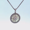 .02ct. Diamond Compass Pendant in Sterling Silver