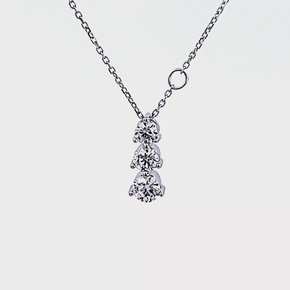 1/2ct. t.w. 3-Stone Diamond Pendant in 14K White Gold