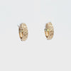Diamond Cut Front Hoop Earrings in 14K Yellow Gold