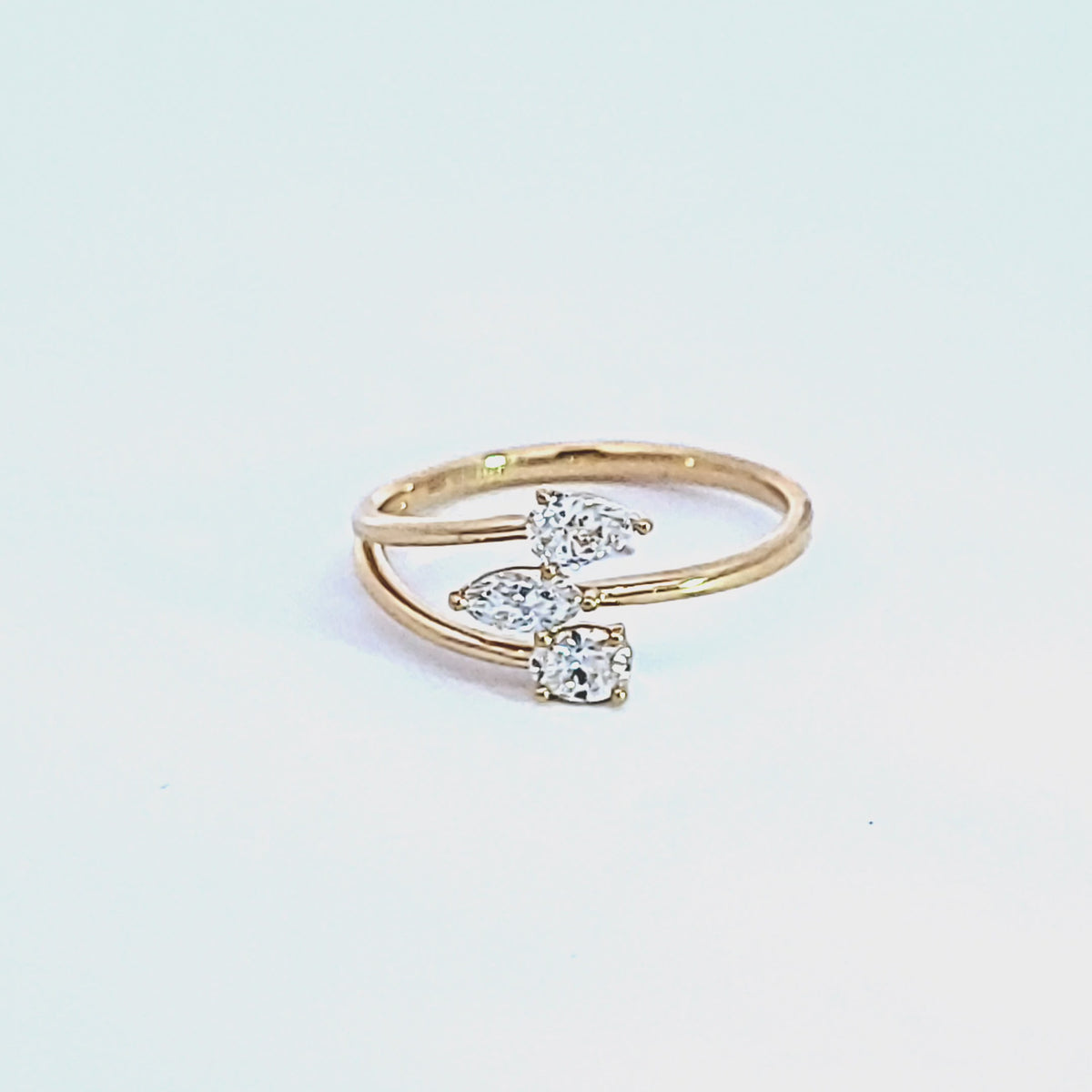 2/5ct. t.w. Diamond 3-Stone Fashion Ring in 14K Yellow Gold
