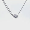 2ct. Pear Cut Newborn Lab Created Diamond Pendant in 14K White Gold