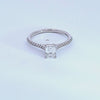 7/8ct. t.w. Emerald Cut Diamond Engagement Ring in 14K White Gold