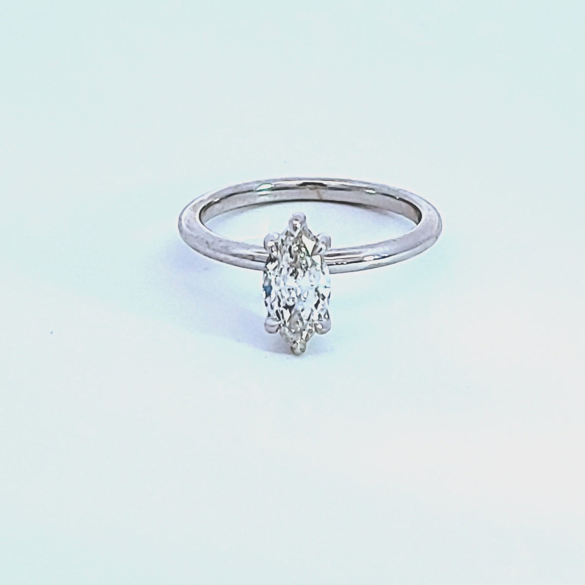 3/4ct. t.w. Marquise Cut Newborn Lab Created Diamond Hidden Halo Engagement Ring in 14K White Gold