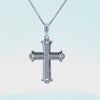 1/10ct. t.w. Diamond Cross Pendant in Sterling Silver