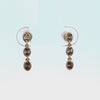 1/3ct. t.w. Brown Graduating Oval Cut Bezel Set Diamond Dangle Earrings in 14K Yellow Gold