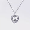 .03ct. t.w. Round Cut Shimmering Diamond Heart Pendant in Sterling Silver