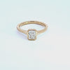 3/4ct. Radiant Cut Newborn Lab Created Bezel Solitaire Engagement Ring in 14K Yellow Gold