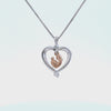 .01ct. Diamond Heart Pendant in 10K Rose Gold and Sterling Silver